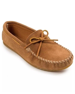 Мужские замшевые классические мокасины, коричневый/бежевый Minnetonka