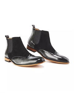 Мужские двухцветные ботинки Chelsea Wingtip Brogue, серый Gino vitale