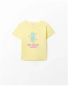 Футболка с принтом, желтый Сфера