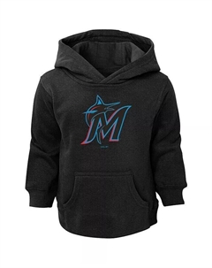 Черный пуловер с капюшоном с логотипом Miami Marlins для мальчиков и девочек для малышей, черный Outerstuff