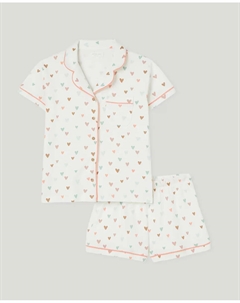 Пижама для девочек с принтом и застежкой на пуговицы, мультиколор Cotton juice