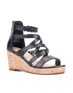 Сандалии Gurly на танкетке для девочек, золотой Olivia miller