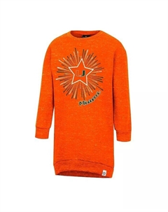 Платье-толстовка Cindy Lou для девочек-малышей, оранжевое, Miami Hurricanes Colosseum