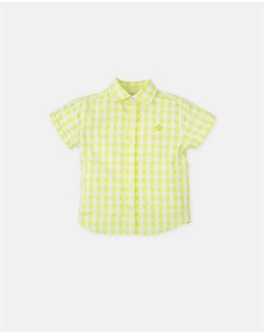 Рубашка с короткими рукавами и клетчатым принтом для мальчика, зеленый Tutto piccolo