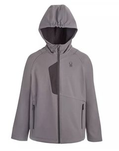 Куртка Softshell с капюшоном для больших мальчиков, серый Spyder