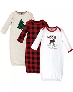 Хлопковые халаты унисекс для маленьких мальчиков, Moose Wonderful Time, недоношенные/новорожденные, красный Hudson baby