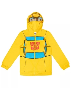 Флисовый свитер с капюшоном Optimus Prime Bumblebee Megatron для мальчиков, желтый Transformers