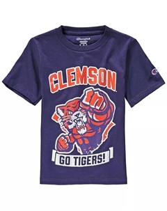 Фиолетовая футболка-талисман Clemson Tigers Strong для мальчиков и девочек Big, фиолетовый Champion