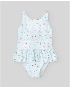 Купальник для девочки с принтом и оборкой, коллекция Bath PAZ Rodríguez, зеленый Paz rodriguez