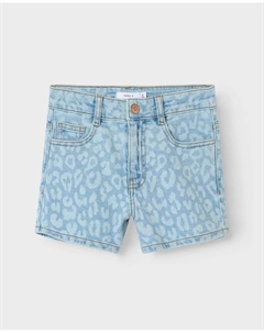 Шорты для девочек с принтом, светло-голубой Name it