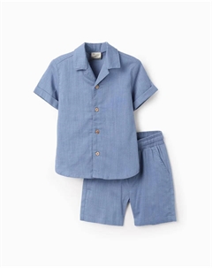Комплект из 2 предметов для мальчика, 100% хлопок, синий Zippy