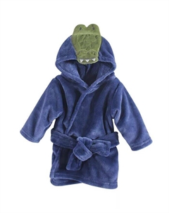 Халат с капюшоном и изображением животного, 0–9 месяцев, белый Hudson baby