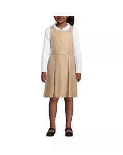 Джемпер для девочек длиной до колена, коричневый/бежевый Lands' end