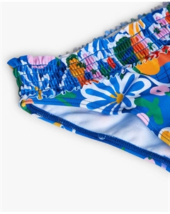 Бикини для девочки с принтом и регулируемыми тонкими бретельками, синий Boboli