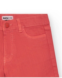 Коралловые джинсовые шорты для девочек с необработанными краями, коралловый Tuc tuc