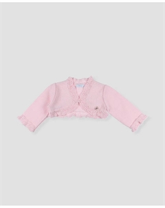 Жакет-болеро для девочки из хлопчатобумажной пряжи, розовый Foque