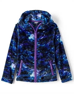 Самая мягкая флисовая толстовка для девочек, синий Lands' end