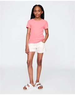 Джинсовые шорты с низкой посадкой для девочек, белый Gap