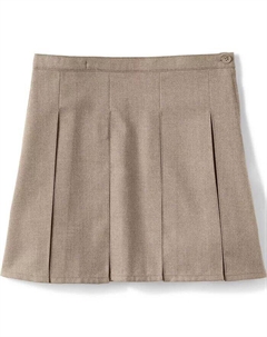 Школьная форма для больших девочек, плиссированная юбка до колена, бежевый Lands' end
