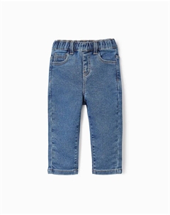 Джинсы для девочек с резинкой и регулируемой талией, синий Zippy