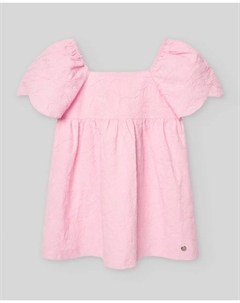 Платье для девочки из жаккарда с короткими рукавами PAZ Rodríguez, розовый Paz rodriguez