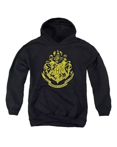 Толстовка с капюшоном и гербом Хогвартса Youth, черный Harry potter