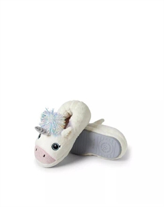 Тапочки для девочек Emery Critter с закрытой спинкой и изображением животных, коричневый/бежевый Dearfoams