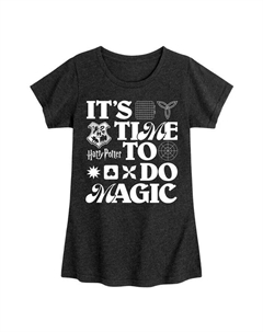 Футболка с коротким рукавом с графическим принтом Big Girls To Do Magic, черный Harry potter