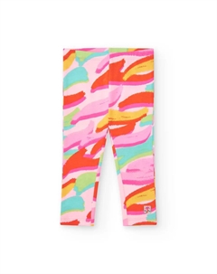 Леггинсы для девочек с принтом и эластичным поясом, мультиколор Tuc tuc