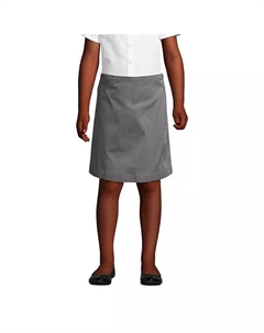 Школьная форма для девочек, смешанная юбка-чинос до колена, черный Lands' end