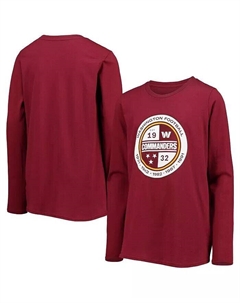 Темно-красная футболка с длинным рукавом и логотипом Big Boys Washington Commanders, красный Outerstuff