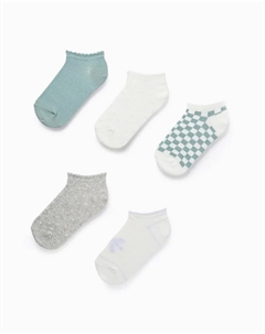 Упаковка из 5 пар носков для девочек с люрексом/волнистой нитью, мультиколор Zippy