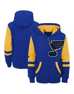 Синяя толстовка на молнии St. Louis Blues Face Off для мальчиков и девочек дошкольного возраста, синий Outerstuff
