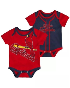 Комплект из 2-х боди для мальчиков и девочек, красный, темно-синий St. Louis Cardinals Double Outerstuff