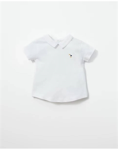 Футболка с хлопковым воротником, белый Сфера