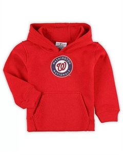 Красная толстовка с капюшоном из флиса с логотипом команды Washington Nationals для мальчиков и девочек для малышей, красный Outerstuff