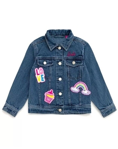 Джинсовая куртка для маленьких девочек, синий Barbie