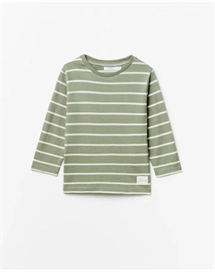 Полосатая футболка с длинными рукавами, светло-зеленый Сфера