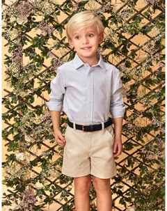 Полосатая рубашка Оксфорд для мальчиков, светло-голубой Gocco