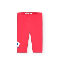 Пиратские леггинсы для девочки с деталями на ноге, фуксия Boboli