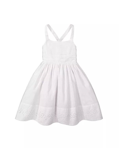 Летнее платье без рукавов для особых случаев для девочек с бантом на спине и вышивкой, для малышей, белый Hope & henry