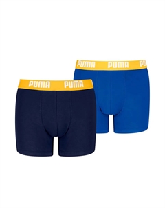 Детские трусы-боксеры — мягкие на ощупь и с удобным поясом (2 шт. в упаковке), темно-синий Puma