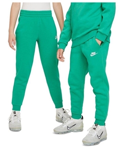 Флисовые спортивные брюки Big Kids Club, зеленый Nike