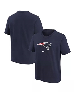 Футболка с надписью Navy New England Patriots Team для мальчиков и девочек дошкольного возраста Nike
