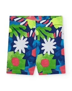 Велосипедные леггинсы для девочек с принтом, зеленый Tuc tuc