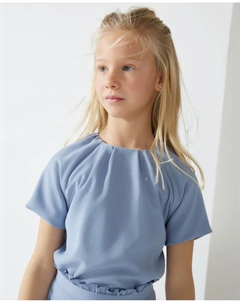 Топ для девочек с плиссировкой, светло-голубой Coconut el corte inglés