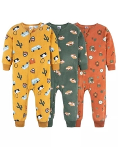 Флисовые пижамы без ног для маленьких мальчиков, 3 шт, оранжевый Gerber