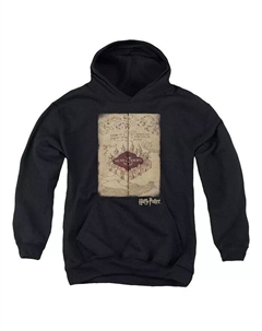 Толстовка с капюшоном Youth Marauders Map Pull Over Hoodie / Толстовка с капюшоном, черный Harry potter