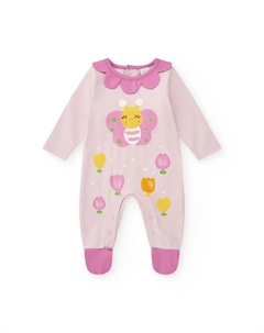 Детский комбинезон для девочки розового цвета с принтом бабочек, розовый Tuc tuc