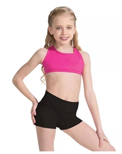 Шорты для девочек с отложным воротником, черный Capezio